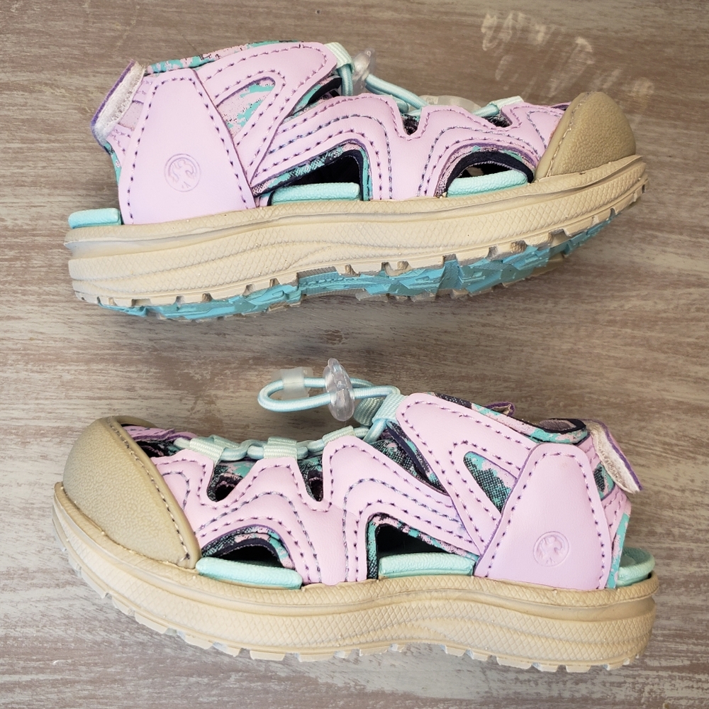 Northside Purple and Green Sandals with Closed-Toe Design